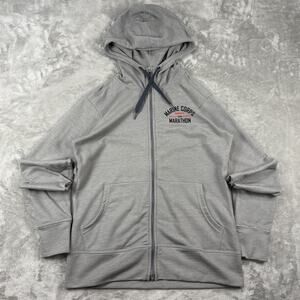 Deadstock NWT Brooks Marine Corps Marathon Women’s Grey Full-zip Jacket Size M